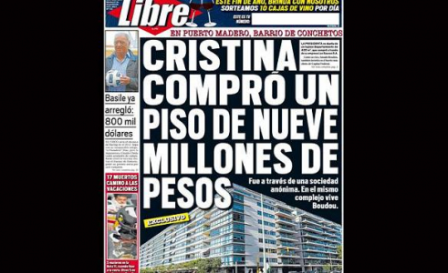 Cristina compró un piso de nueve millones de pesos